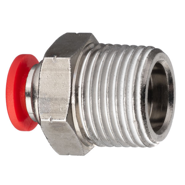 Usa Industrials Push to Connect Fitting- PBT-Male Straight-1/2" Tube OD x 1/4" MBSPT ZUSA-PTC-PBT-45